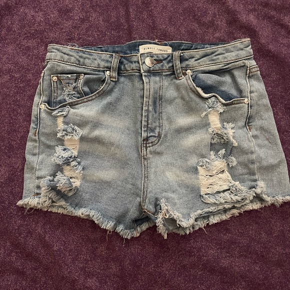 3/$10 Almost famous distressed Jean shorts junior size 9 - Picture 1 of 4